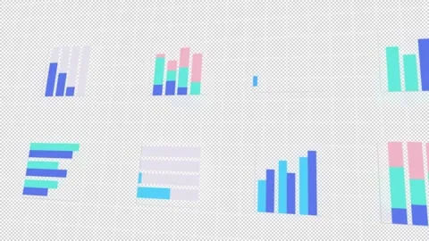 Online tools of business data chart white background animation Stock Footage 348105321