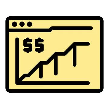 Online trader icon vector flat Stock Illustration