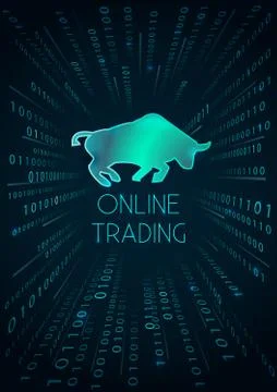 Online trading. Stock Illustration