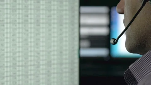 Online trading support close up  Stock Footage 210426555