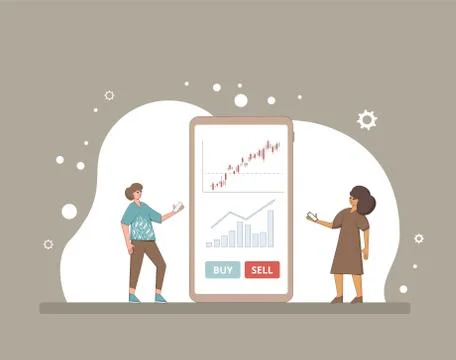 Online trading technology.  Illustrazione stock