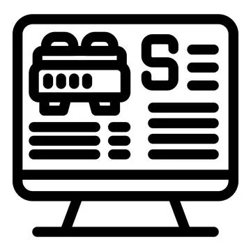 Online train ticket booking platform showing schedule and seat selection Stock Illustration