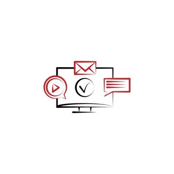 Online training and courses 2 colored line icon. Simple colored element Stockillustratie