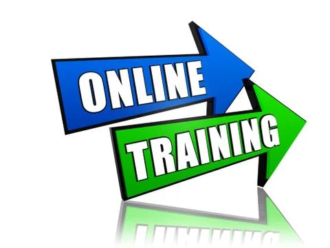 Online training in arrows Stock Illustration