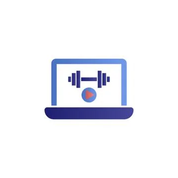 Online training, coaching color gradient vector icon Stock Illustration