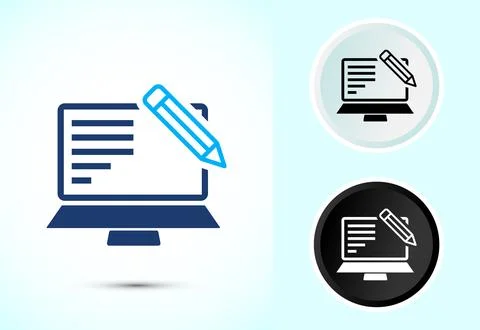 Online training icon design illustration, Webinar icon for website design, .. 스톡 일러스트