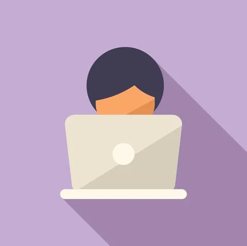 Online training icon flat vector. Web course Stock Illustration