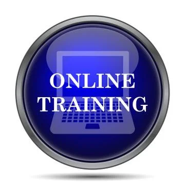 Online training icon. Internet button on white background.. Stock Illustration