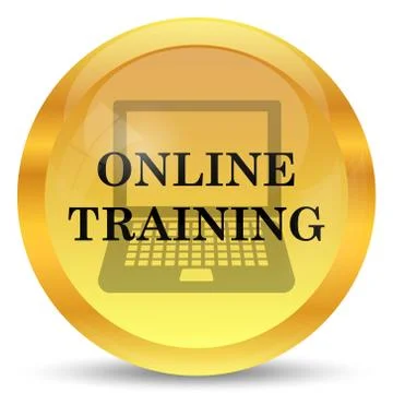 Online training icon. Internet button on white background.. Stock Illustration