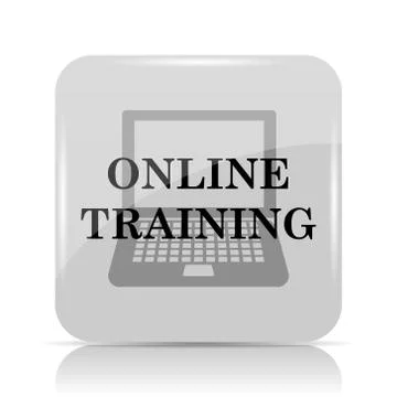 Online training icon. Internet button on white background.. Stock Illustration