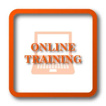 Online training icon. Internet button on white background.. 스톡 일러스트