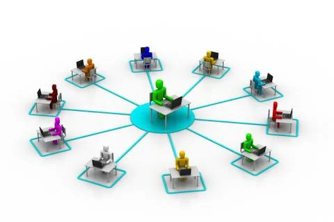Online training . Illustrazione stock