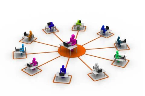 Online training . Stock Illustration