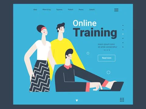 Online training Illustrazione stock