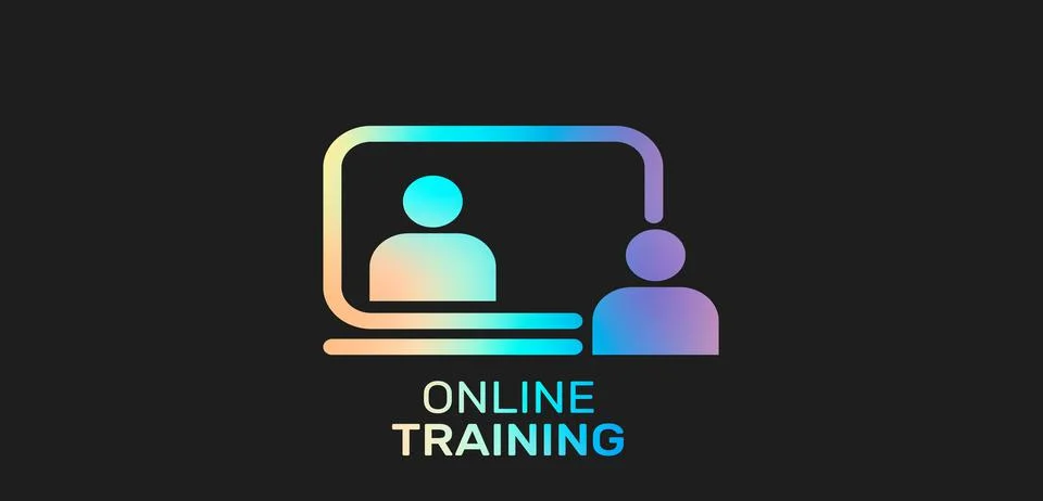 Online training Stock Illustration