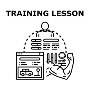 Online training lesson concept for skill development and personal education 스톡 일러스트