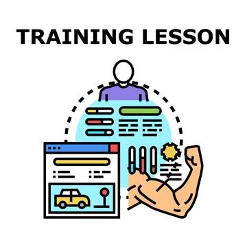 Online training lesson concept for skill development and personal education 스톡 일러스트