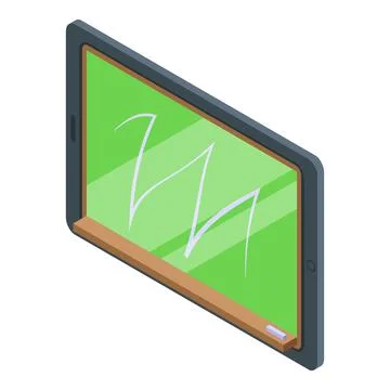 Online training school board icon, isometric style Stockillustratie