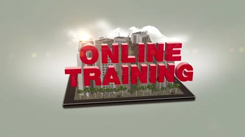 Online Training Sign On A Digital Tablet. Smart City. Stock Footage 275555862
