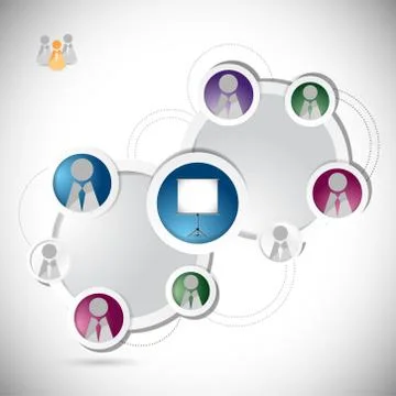Online training student network concept illustration design over a white back 스톡 일러스트