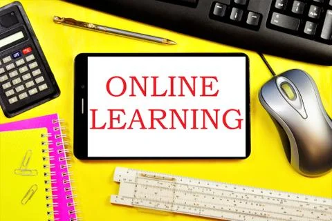 Online training. Using information and electronic technologies Stock Photos