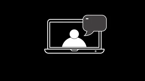 Online training vector icon isolated on white background Stock Footage 260115012