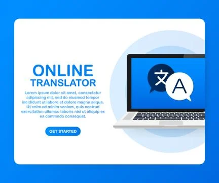 Online translator concept isometric vector illustration. Smartphone with flag Stock Illustration