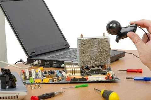 Online tutorial of cpu air cooler Foto stock