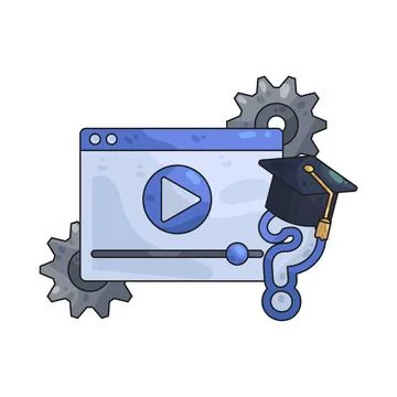 Online tutorial illustration Stock Illustration
