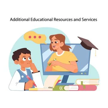 Online tutoring concept. Flat vector illustration Stock Illustration