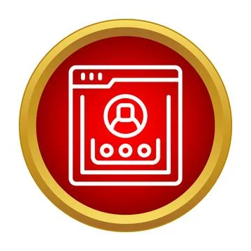 Online user account login profile web page icon 스톡 일러스트