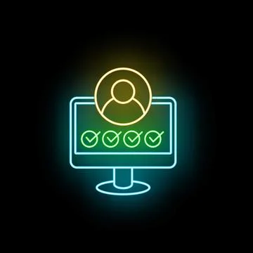 Online user account verification and digital checklist completion Stock Illustration