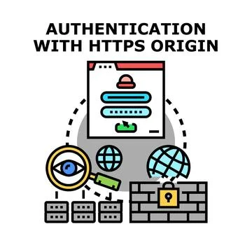 Online user authentication protecting data and secure access 스톡 일러스트