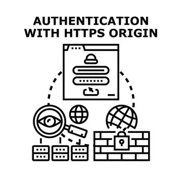 Online user authentication protecting data and secure access Stock Illustration
