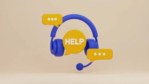 Online user consultation. Chatbot for help and consumer question. 3D animation Video stock 247046953