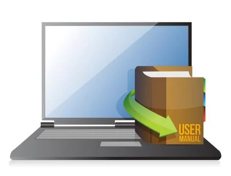 Online user guide, user manual book illustration design 库存插图
