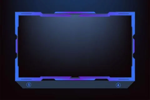 Online user interface design with dark blue color. Simple gaming screen pan.. Stock Illustration