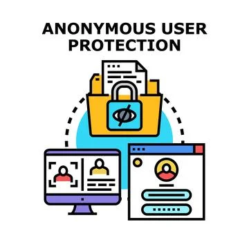 Online user privacy protecting personal data security Illustrazione stock
