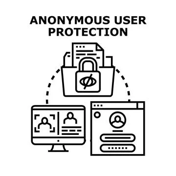 Online user privacy protecting personal data security Stock Illustration