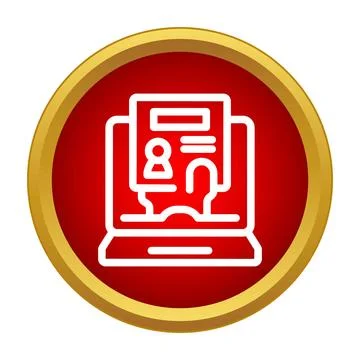 Online user profile registration login on laptop screen Stock Illustration
