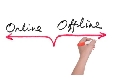 Online versus offline Stock Photos