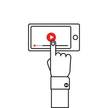 Online video concept. Stock Illustration