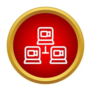 Online video conferencing network during remote work meeting Stock Illustration