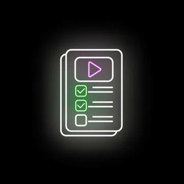 Online video course checklist for digital learning Stock Illustration