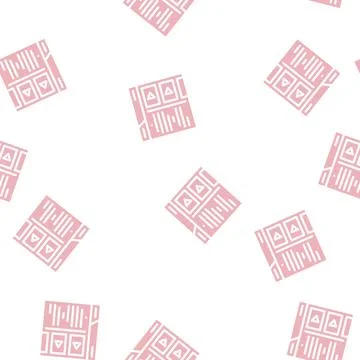 Online video courses glyph vector seamless pattern 스톡 일러스트