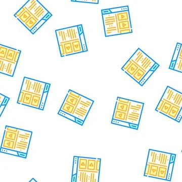Online video courses vector seamless pattern Illustrazione stock