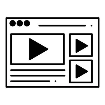 Online Video Dualtone Icon Stock Illustration