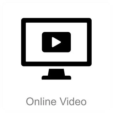Online Video Stock Illustration