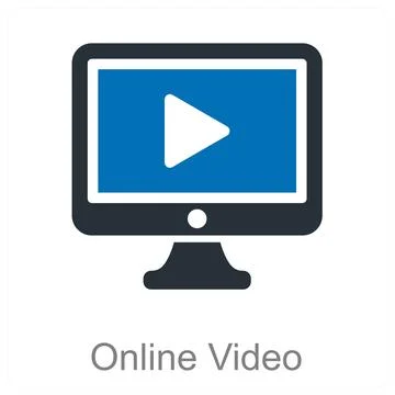 Online Video Stock Illustration
