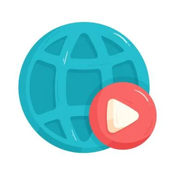 Online video 库存插图